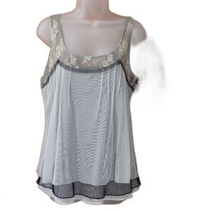 Six Degrees Layered Mesh Y2k Tank Top XL Going Out Top